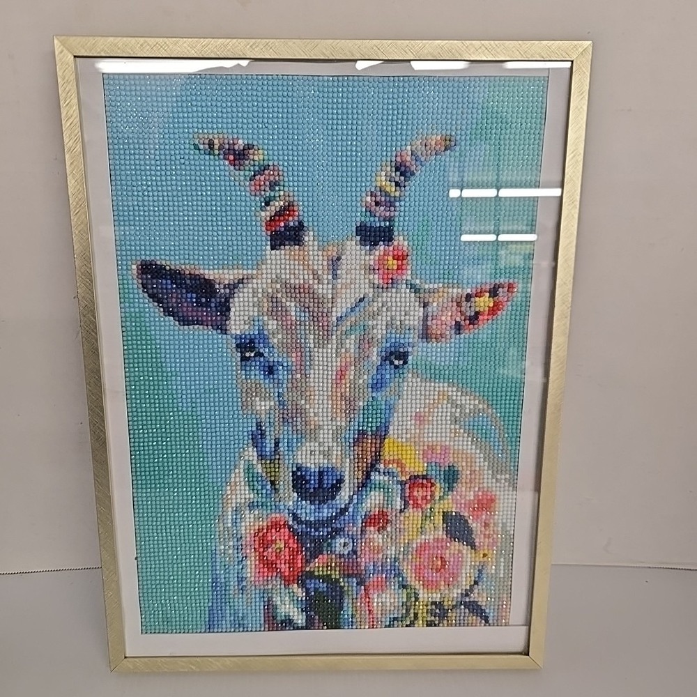 FRAMED GOAT DIAMOND PAINTING MULTICOLOR